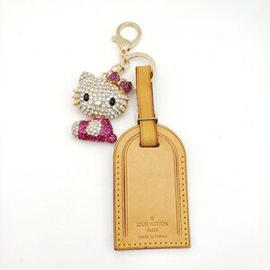 Authentic Louis Vuitton Luggage Nametag with Unbranded Keycharm